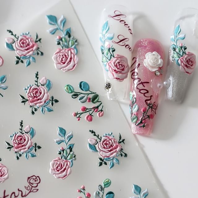 Rose Nail Art Stickers SpreePicky