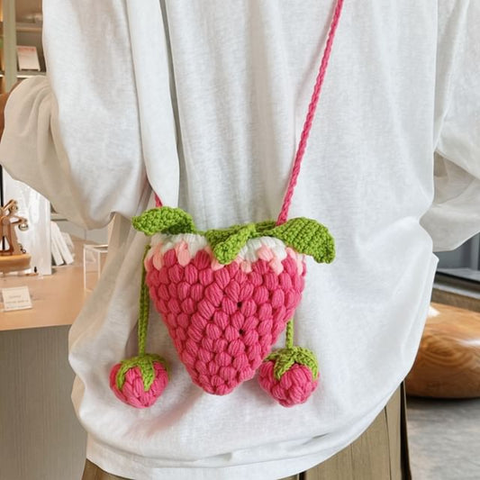 Strawberry Knit Crossbody Bag SpreePicky