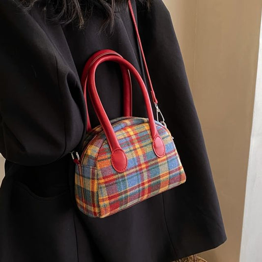 Plaid Bowler Bag SpreePicky