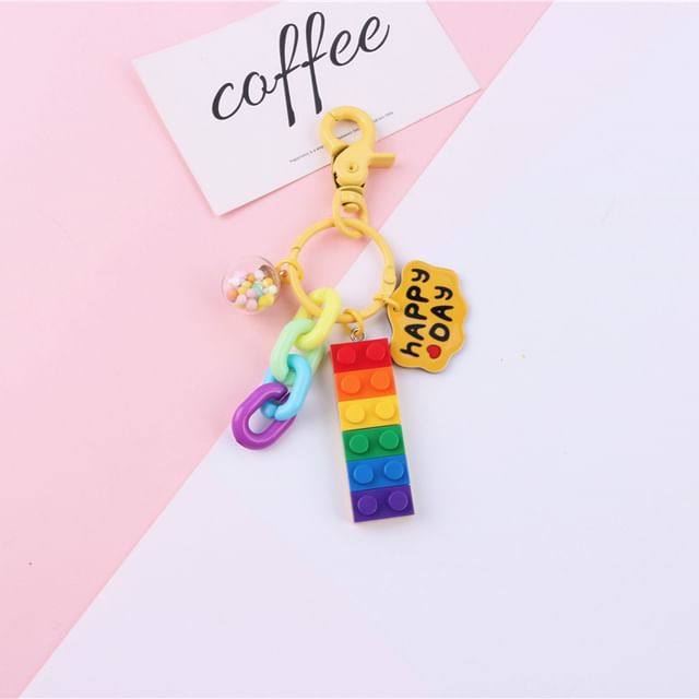 Rainbow Toy Block Bag Charm Keyring (Various Designs) SpreePicky