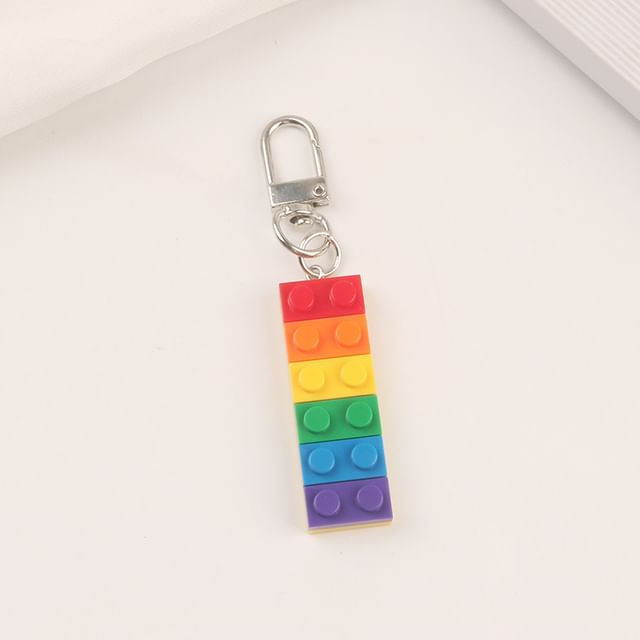 Rainbow Toy Block Bag Charm Keyring (Various Designs) SpreePicky