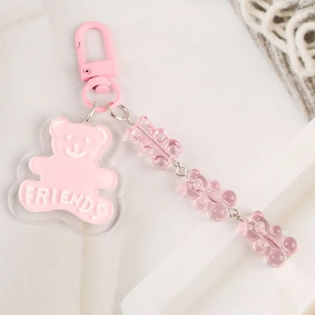 Bear Acrylic Bag Charm Keyring (Various Designs) SpreePicky