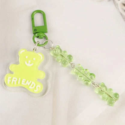 Bear Acrylic Bag Charm Keyring (Various Designs) SpreePicky