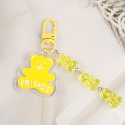 Bear Acrylic Bag Charm Keyring (Various Designs) SpreePicky