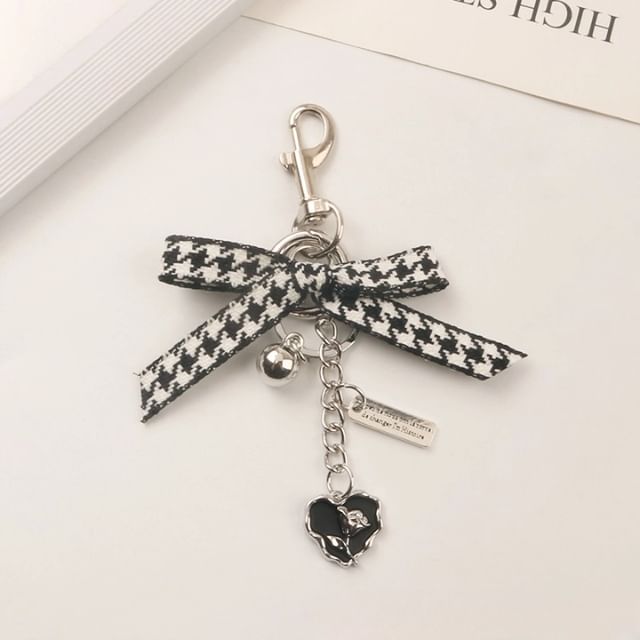 Ribbon Heart Bag Charm Keyring (Various Designs) SpreePicky