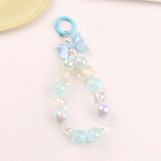 Bow Faux Pearl Bag Charm Keyring SpreePicky