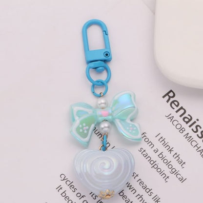 Bow Heart Acrylic Bag Charm Keyring (Various Designs) SpreePicky