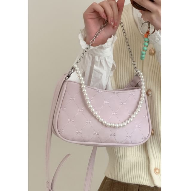 Faux Pearl Chain Shoulder Bag SpreePicky