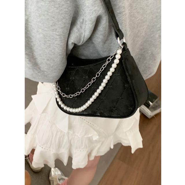 Faux Pearl Chain Shoulder Bag SpreePicky