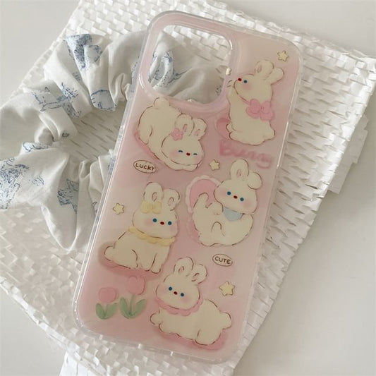 Rabbit Phone Case - iPhone 15 Pro Max / 15 Pro / 15 / 14 Pro Max / 14 Pro / 14 / 13 Pro Max / 13 Pro / 13 / 12 Pro Max / 12 Pro / 12 / 11 SpreePicky