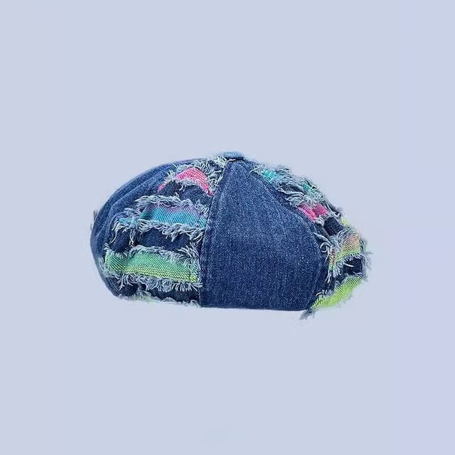 Washed Distressed Denim Bucket Hat / Beret SpreePicky