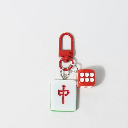 Mahjong Bag Charm Keyring (Various Designs) SpreePicky