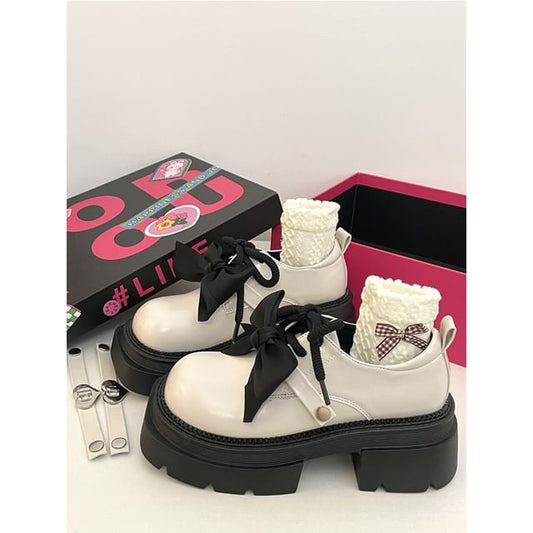 Platform Bow Lace Ups SpreePicky