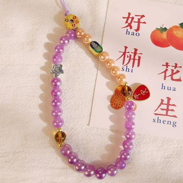 Floral Bead Phone Strap SpreePicky