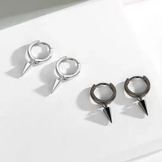 Cone Sterling Silver Drop Hoop Earring SpreePicky