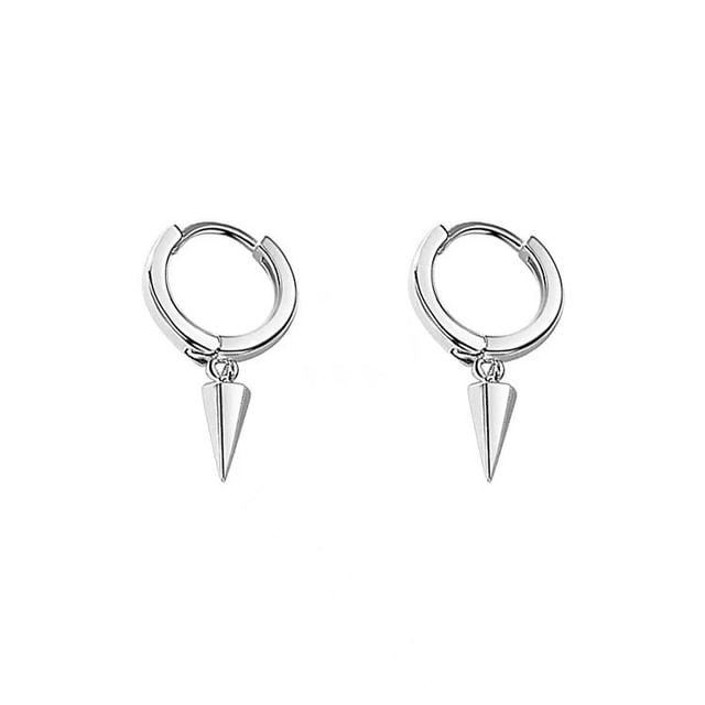 Cone Sterling Silver Drop Hoop Earring SpreePicky