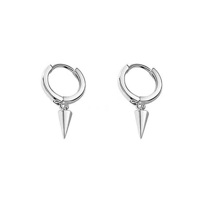 Cone Sterling Silver Drop Hoop Earring SpreePicky