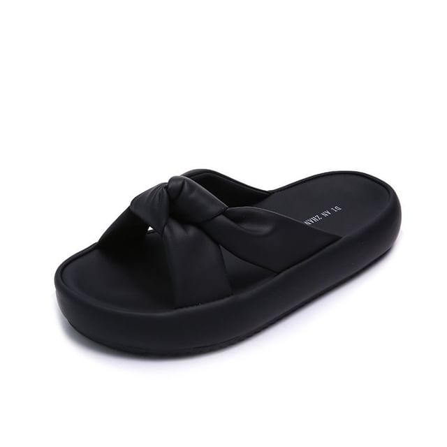 Twisted Platform Slide Sandals SpreePicky