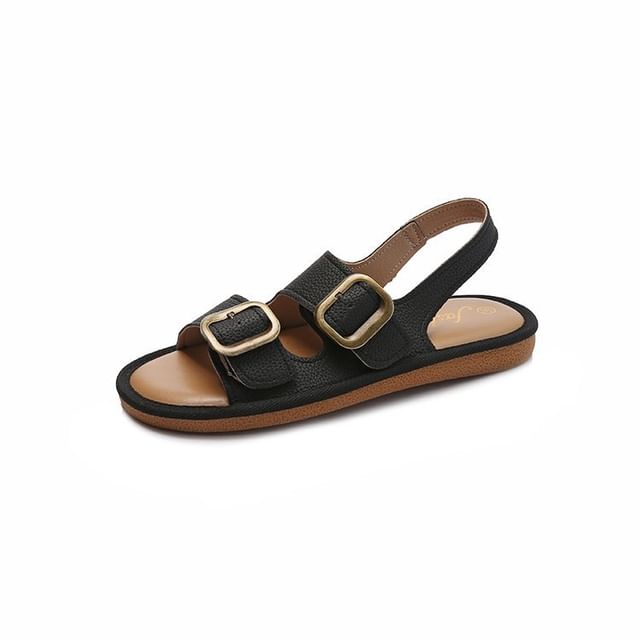 Buckled Flat Sandals SpreePicky