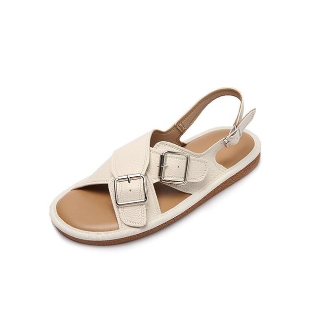 Cross Strap Buckled Sandals SpreePicky