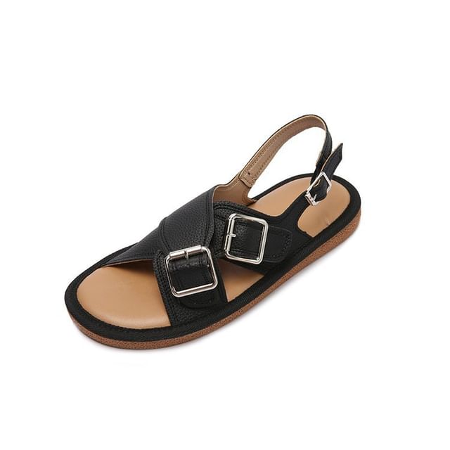 Cross Strap Buckled Sandals SpreePicky