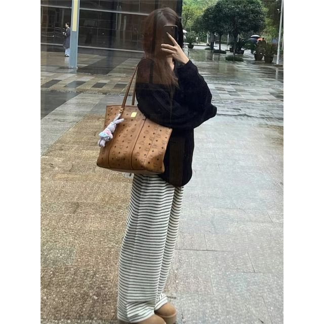 High Waist Striped Wide Leg Pants SpreePicky