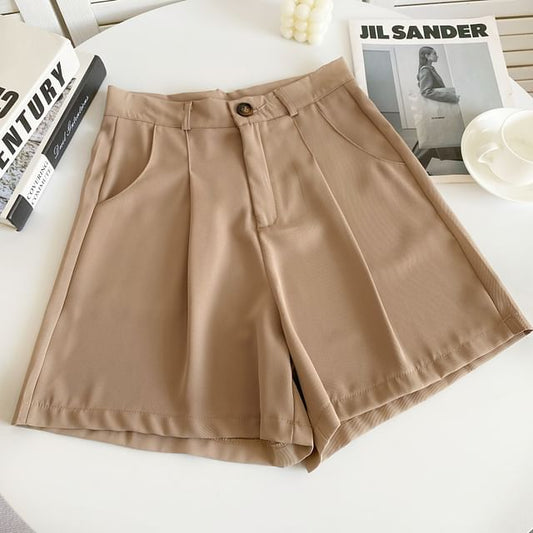 High Waist Plain Shorts mySite