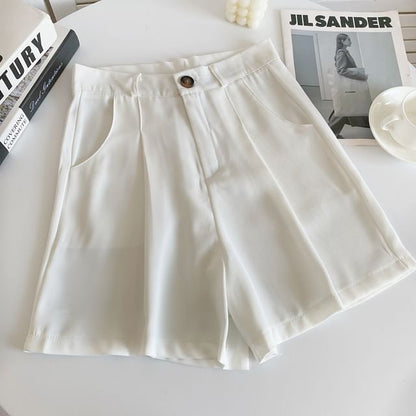 High Waist Plain Shorts mySite