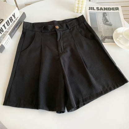 High Waist Plain Shorts mySite