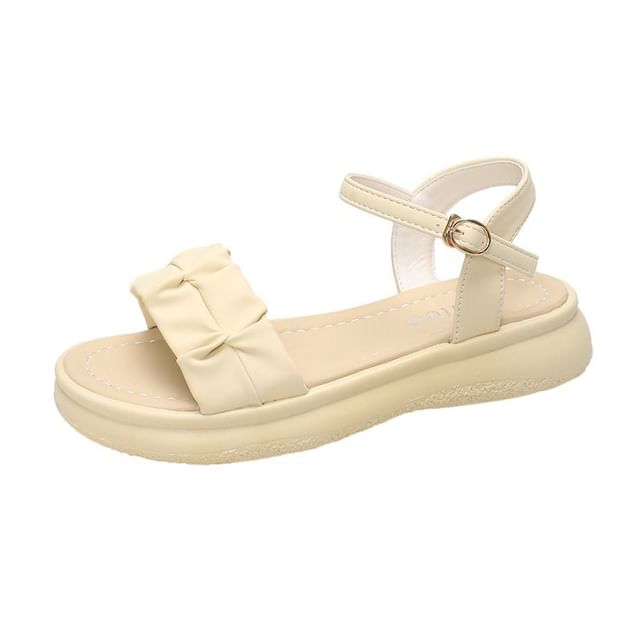 Ankle Strap Ruched Sandals SpreePicky