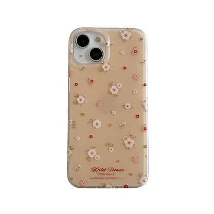 Floral Phone Case - 15 Pro Max / 15 Pro / 15 / 14 Pro Max / 14 Pro / 14 / 13 Pro Max / 13 Pro / 13 / 12 Pro Max / 12 Pro / 12 / 11 SpreePicky