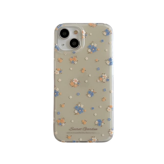 Floral Phone Case - 15 Pro Max / 15 Pro / 15 / 14 Pro Max / 14 Pro / 14 / 13 Pro Max / 13 Pro / 13 / 12 Pro Max / 12 Pro / 12 / 11 SpreePicky