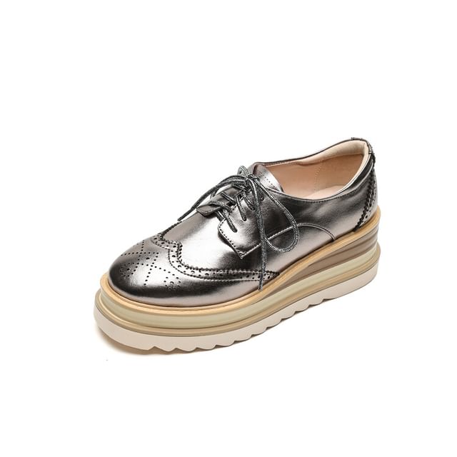 Platform Brogue Derby Shoes SpreePicky