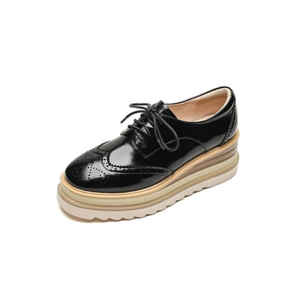 Platform Brogue Derby Shoes SpreePicky