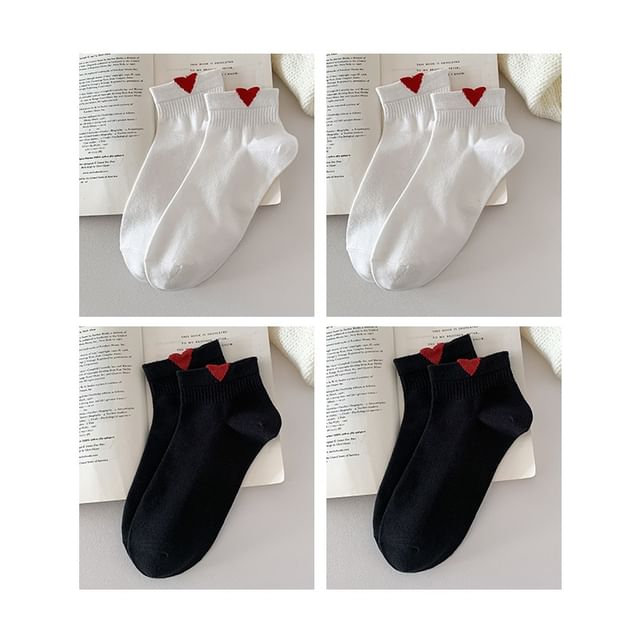 Heart Patterned Short Socks Set SpreePicky