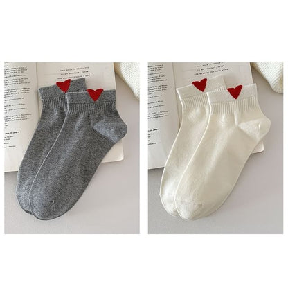 Heart Patterned Short Socks Set SpreePicky