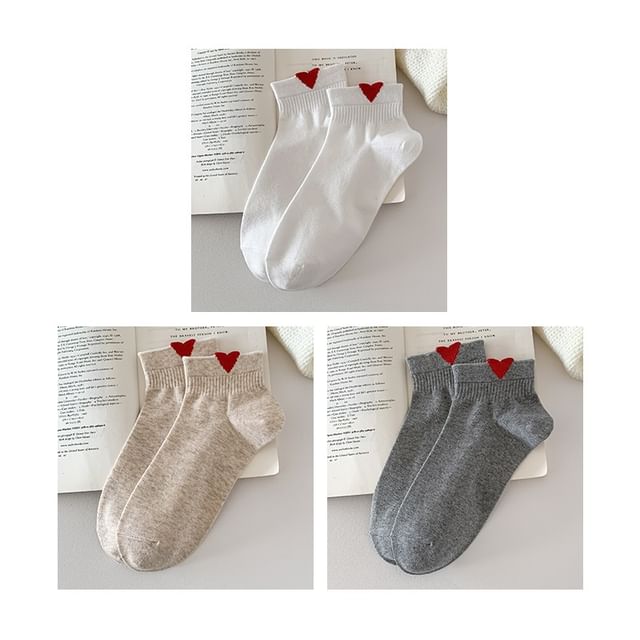 Heart Patterned Short Socks Set SpreePicky