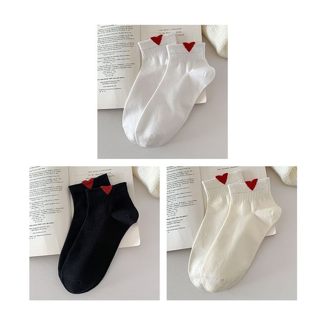 Heart Patterned Short Socks Set SpreePicky