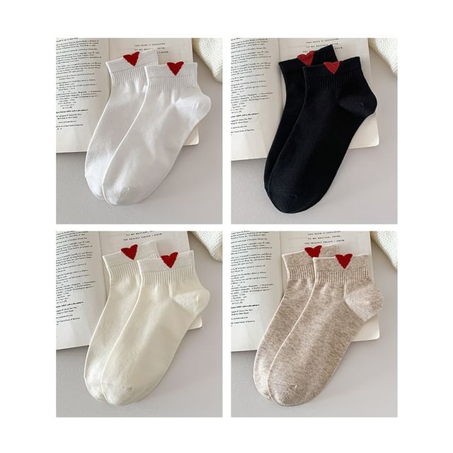 Heart Patterned Short Socks Set SpreePicky