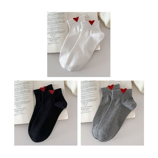 Heart Patterned Short Socks Set SpreePicky