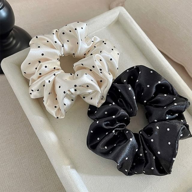 Polka Dot Fabric Scrunchie SpreePicky