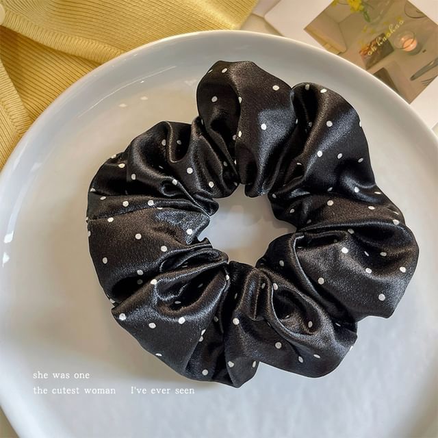 Polka Dot Fabric Scrunchie SpreePicky