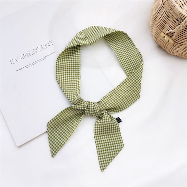 Gingham Narrow Scarf SpreePicky