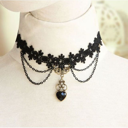 Faux Crystal Lace Necklace SpreePicky