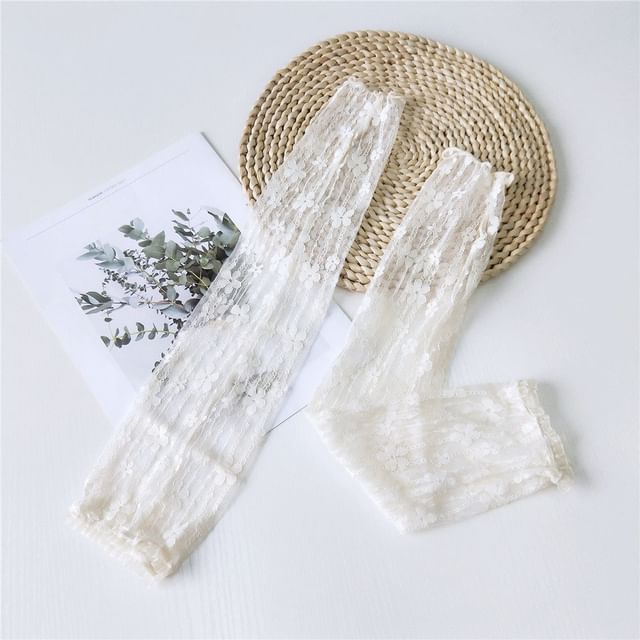 Plain Lace Arm Sleeves SpreePicky