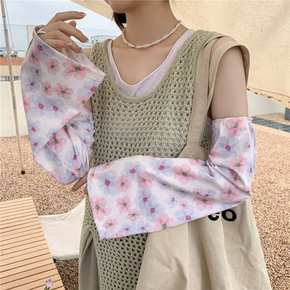 Floral Print Arm Sleeves SpreePicky