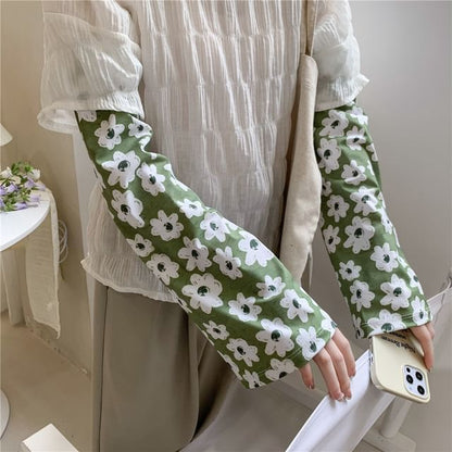 Floral Print Arm Sleeves SpreePicky