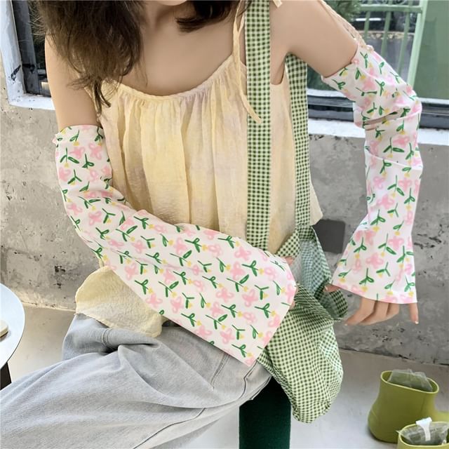 Floral Print Arm Sleeves SpreePicky