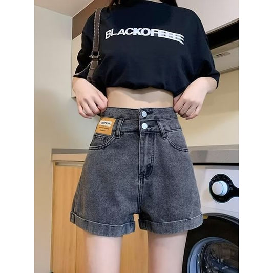 High Waist Denim Shorts SpreePicky