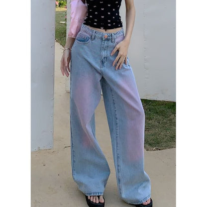 Low Rise Gradient Wide Leg Jeans SpreePicky